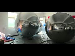 Bekijk: 2m, 2.5m, 3m Zilveren PVC Spiegelballonnen Hangend aan het Plafond Gebruik Showcase