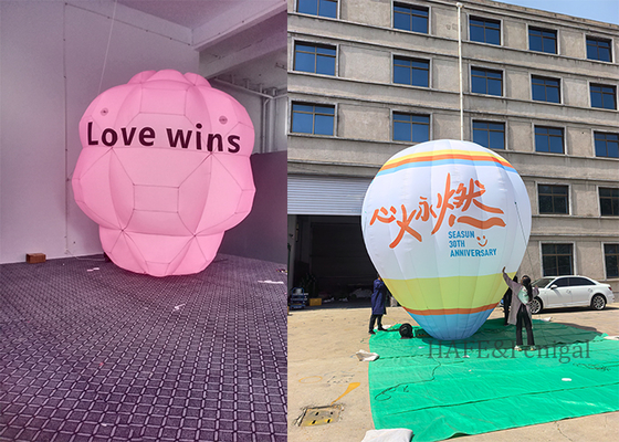 3.5m 12ft Custom Hot Air Balloon Shape Advertising Marketing Balloon Continuous Inflation
