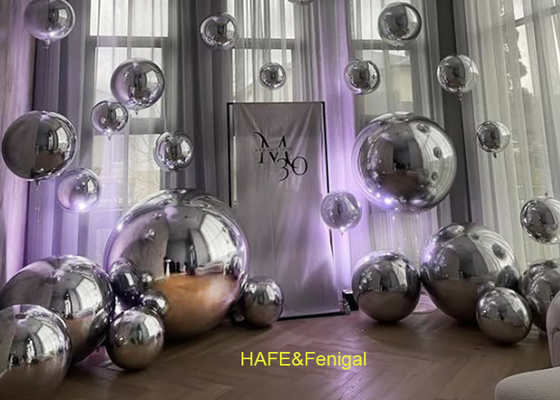 1 Meter PVC Silver Shiny Mirror Balloons For Party Decoration Or Art Installation