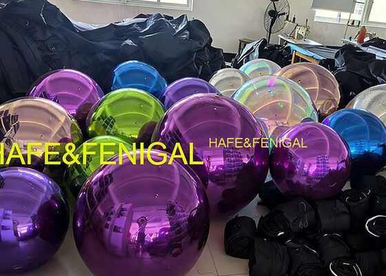 Silver, Gold, Rose Gold, And Iridescent Multi-Color 2-Layer PVC Mirror Balloons