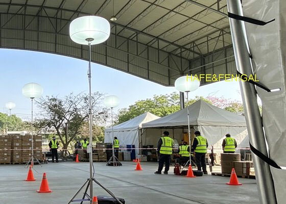 Battery-Powered LED Balloon Light with 9600-12000 lm Output and IP65 Waterproof Rating for Off-Grid Operations