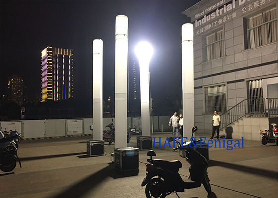 Lichtgewicht opblaasbare lichtmast met 1150W metaalhalidelamp voor snelle montage bij buitenconstructies en evenementen