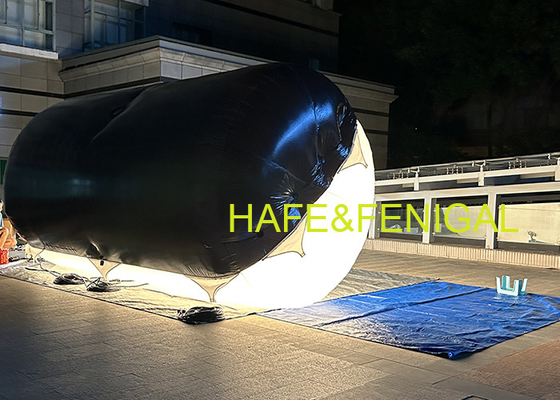 Inflatable Tube Shaped Halogen Helium Filled Lighting Balloon For Film Outdoors