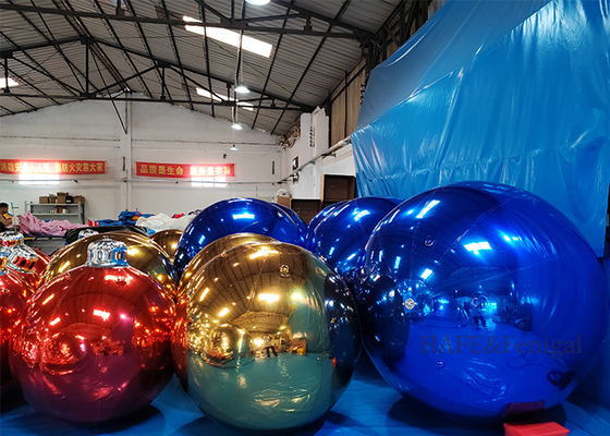 Kerstsfeer Opblaasbare spiegelballon PVC Diameter 2 meter Aanpasbare kleur