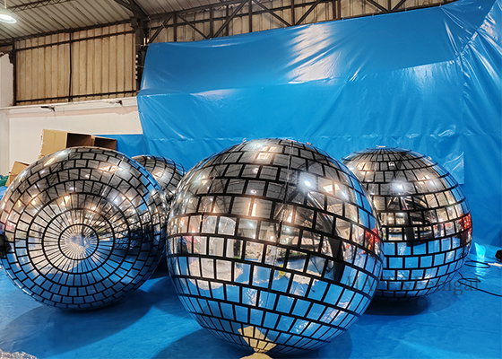 Dansnachtclubs Atmosfeer Decoratie PVC Zilveren Opblaasbare Disco Spiegel Ballon
