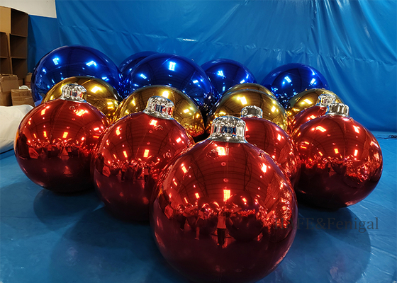 Gigantische Kerstfestival Sfeer Decoratie Opblaasbare Spiegelbal Ondersteuning Aangepaste Grootte en Kleur