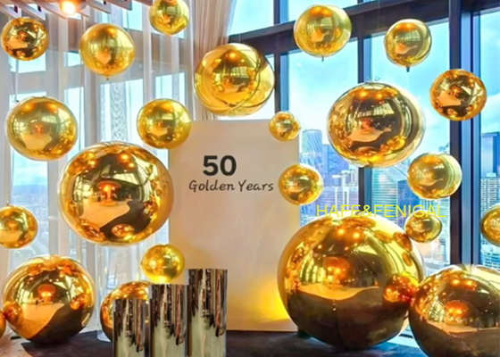 1.5m Dubbele laag dik Duurzaam PVC gouden spiegelballonnen Voor verjaardagsfeest decoratie