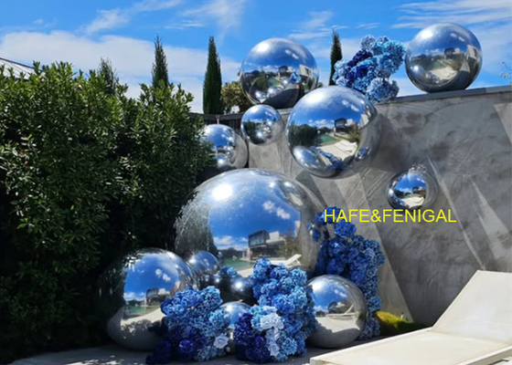0.4m–10m Opblaasbare Dubbellaagse PVC Zilveren Spiegelballonnen Voor Evenementen Verhuurbedrijven