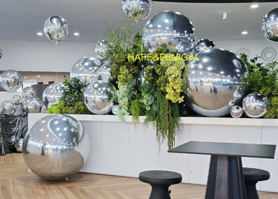 1ft 2ft 3ft PVC Zilveren Spiegelballonnen Voor Kunstinstallaties Binnen Of Buiten