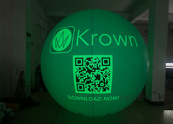 Customizable Inkjet Patterns, Inflatable LED Balloon Lights RGB For Event Decoration And Marketing