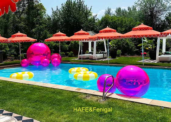 1m 1.2m Paarse PVC Spiegel Ballon voor Zwembadfeest Decoratie