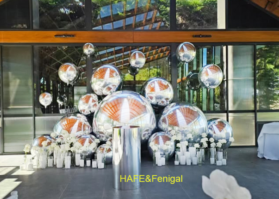 1 Meter PVC Zilver Glanzende Spiegelballonnen Voor Feestdecoratie Of Kunstinstallatie