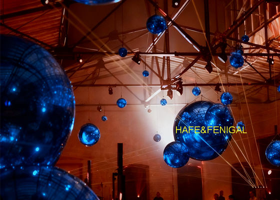 Hoogwaardige PVC Opblaasbare Glanzende PVC Blauwe Spiegelballonnen Voor Elegante Evenementdecoratie