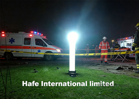 Simple And Rapid Deployment Inflatable Pillars For A Large Area Illumination