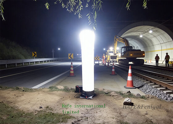 Columnus Opblaasbare Lichtmast met 100.000-110.000 lm Vermogen voor Snelle Inzet en AC/DC Dubbele Stroomvoorziening