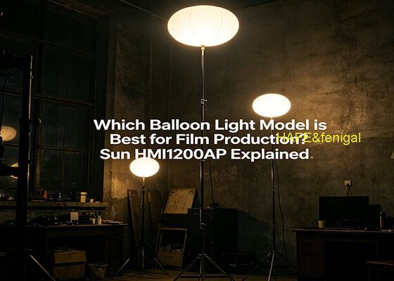 1200W HMI Balloon Light with 5600K Daylight and Flicker-Free Performance for Film Production