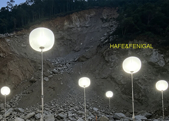 200W LED-ballonlamp met IP65 waterdicht en op batterij voor stil mobiel werk