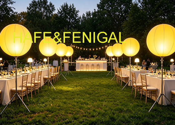Muse SE standaard opblaasbaar ballonlicht met RGB+W LED-technologie, aanpasbaar logo en 200W-800W stroomopties