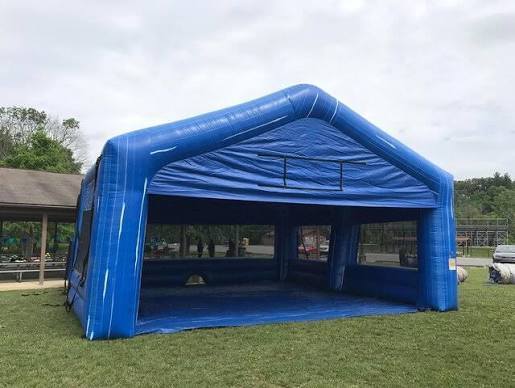 Draagbare Opblaasbare Lucht Tent met Ruime Comfortabele Shelter en Continue Opblaasbare Ingebouwde Ventilator voor Buitenevenementen