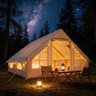 UV-bescherming UPF 50+ Opblaasbare Lucht Tent met Waterdichte Polyethyleen Bodem en Snelle Opzet in 10-13 Minuten