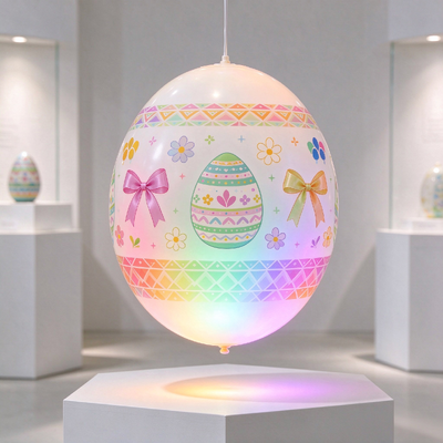 Op maat gemaakte opblaasbare lichtballon van 0,25 mm PVC met aanraakgevoelige kleurveranderende LED en full-color print
